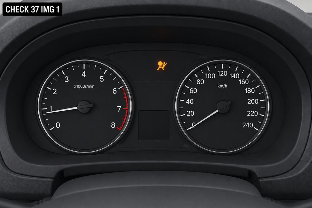 Dashboard airbag SRS warning light indicator