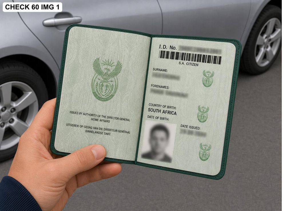 Comparing the seller's ID document against the registered owner details on eNaTIS